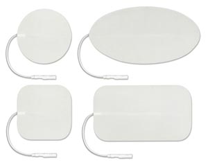 Axelgaard Valutrode® Foam Electrodes, White Foam Top, 1½" x 3½" Rectangle, 4/pk