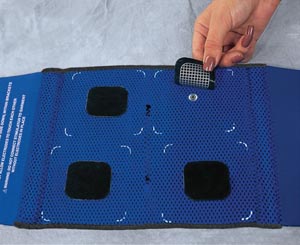 Axelgaard Ultrastim®Back Garment & Pad Kit:(1) L/XL Back Grmnt, (4) US Elctrds 2"x2" & (4) Adpts