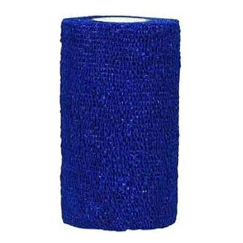 Andover Coflex 4 inch x 5 Yd. Cohesive Self-Adherent Wrap Bandage, Blue, 18/Case
