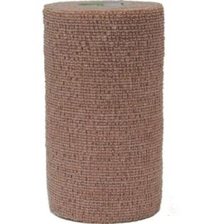 Andover Coflex 4 inch x 5 Yd. Cohesive Self-Adherent Wrap Bandage, Tan, 100/Case