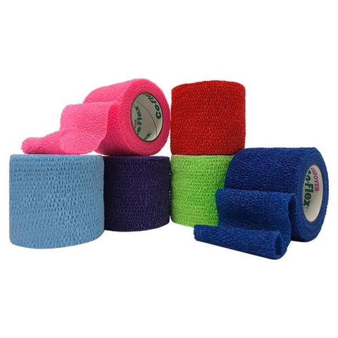 Andover Coflex 4 inch x 5 Yd. Cohesive Self-Adherent Wrap Bandage, Colorpack, 18/Case