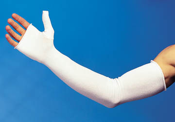 Integra Lifesciences Glensleeve II™ Hand-Wrist-Thumb-Arm Protector, White, 18"L x 3"W