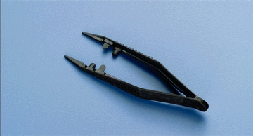 Busse Deluxe Plastic Posi-Grip™ Forceps, 4", Sterile