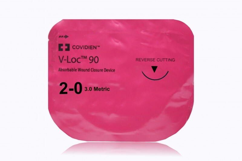 Medtronic V-Loc 90 8 inch Size 2-0 3/8 Circle P-14 Absorbable Wound Closure Reload Sutures, 12/Box