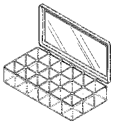 18-Compartment Storage Case - 6-3/16" x 10-1/2" x 1-9/16"