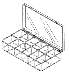 12-Compartment Storage Case - 4-1/2" x 8-1/4" x 1-3/8"