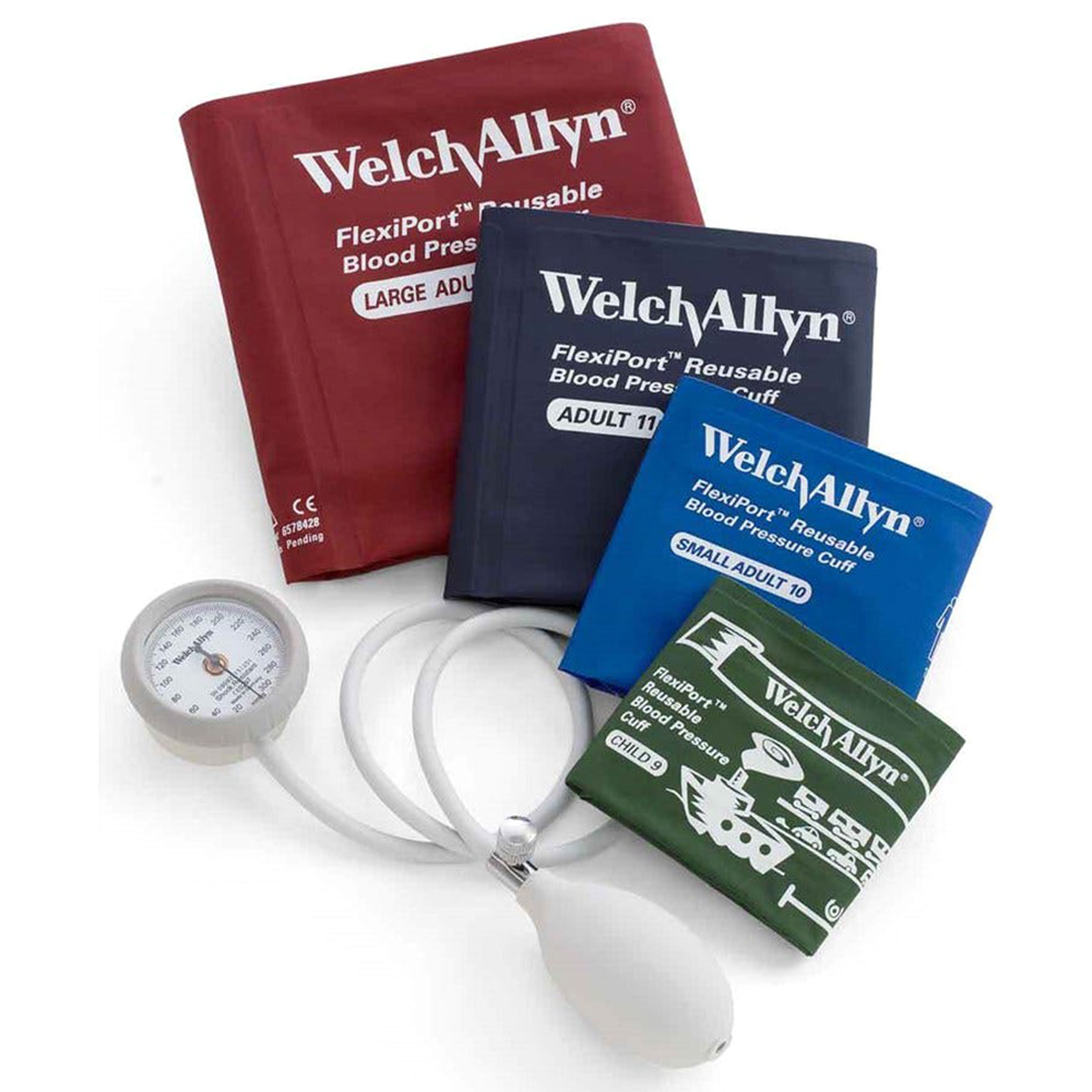 Welch Allyn DuraShock DS44 Integrated Aneroid Sphygmomanometer with 4 Cuff Kit
