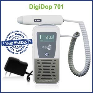 Newman Digidop Handheld Display Digital Doppler (DD-701) & 5MHz Vascular Probe