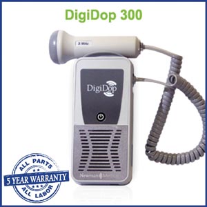 Newman Digidop Handheld Non-Display Digital Doppler (DD-300) & 3MHz Waterproof Obstetrical Probe