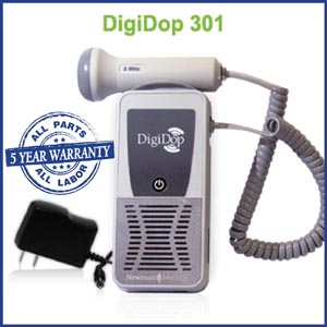 Newman Digidop Handheld Non-Display Doppler (DD-301) & 3MHz Waterproof Rechargeable OB Probe