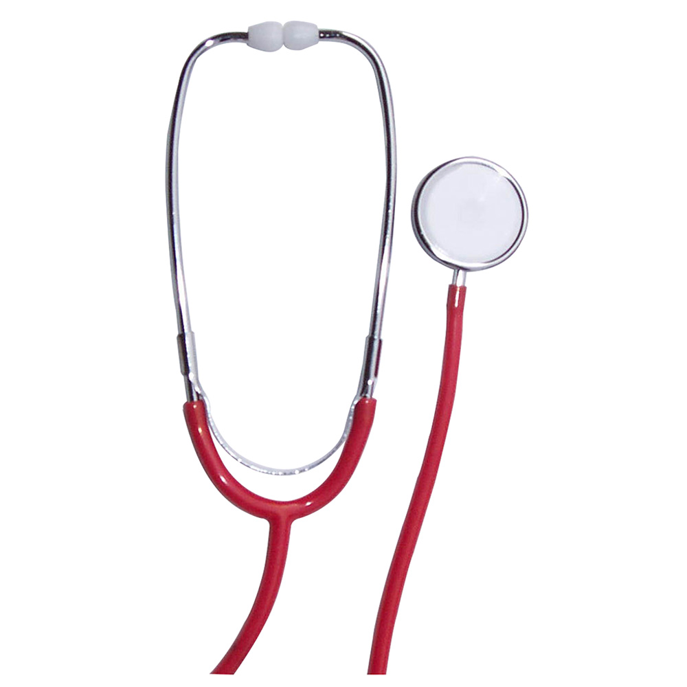 Dukal Tech-Med 22 inch Single Head Stethoscope, Red, 100/Pack