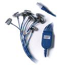 Welch Allyn Mortara Burdick Patient Cable, AHA 25 inch Leadwires with pinch connection for Q-Stress or HeartStride