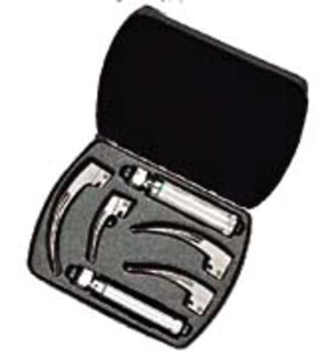 Welch Allyn Laryngoscope Fiber Optic - MacIntosh Blade, Complete Set, Medium & Small Handles