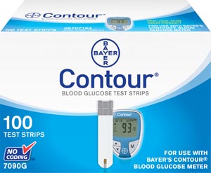 Ascensia Contour® Blood Glucose Monitoring Sys, Test Strips, (Contour 100s) For 9545 Meters
