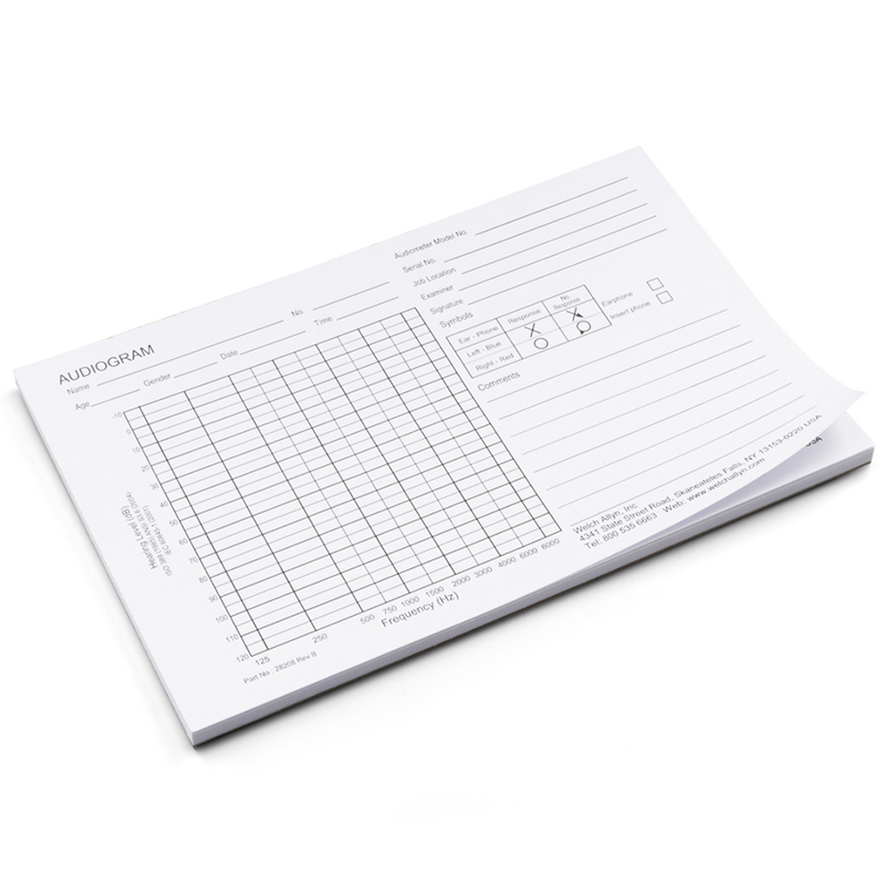 Welch Allyn AM282 Audiogram Forms, 50/Pad