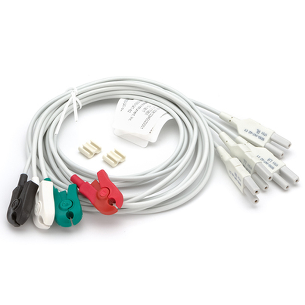 Welch Allyn Replacement Lead Set with AHA, Limb Leads, Clips for Clip Limb, Gray