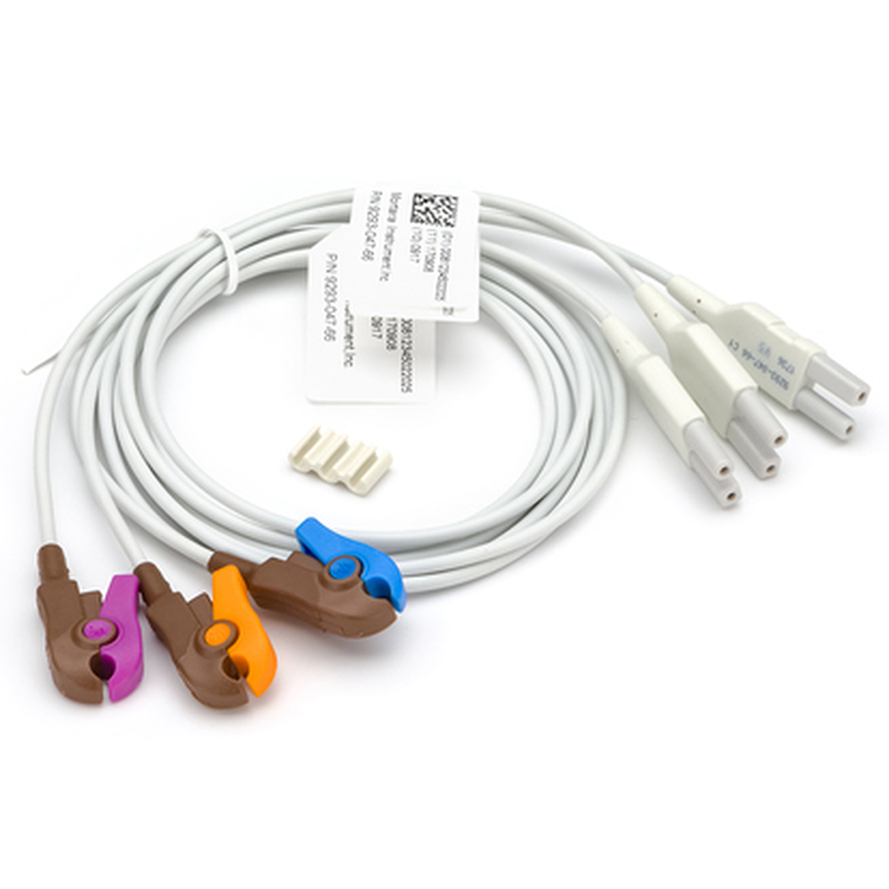 Welch Allyn Replacement Lead Set with AHA, V4-V6, Clips for V4-V6 ECG Clip, Gray