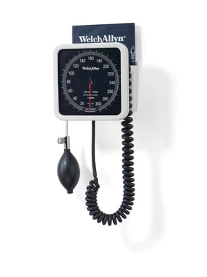 Welch Allyn 767 Wall Aneroid Manometer Only, 8 ft Tubing