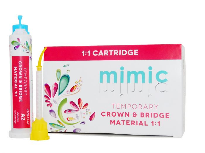 3D Dental Mimic Temporary Crown & Bridge Material, 1:1 Cartridge, 90G