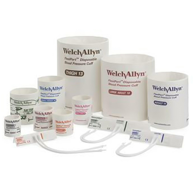 Welch Allyn Soft Disposable Neonate 4 Blood Pressure Cuff with 1-Tube, Female SnapQuik Connector, 40/Case