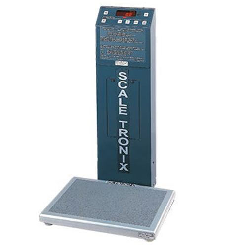Welch Allyn Scale-Tronix Low-Profile Stand-On Scale with Standard Weight (lb./kg) and Battery Power