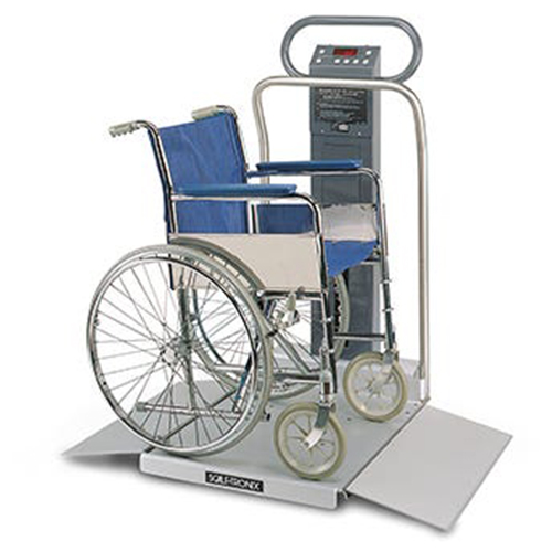 Welch Allyn Scale-Tronix Wheelchair Scale with Standard Weight (lb./kg), Data Port and Battery Power