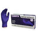 Ammex® Indigo Nitrile Exam Gloves, 100/bx (Small)