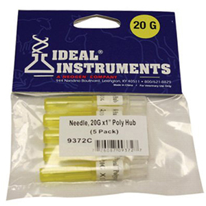 Ideal Needle Plastic Hub Hard Retail Pack - 20G x 1" (5 Pack)