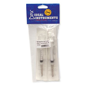Ideal Syringe/Needle Combo Luer Lock with Plastic Hub Soft Pack - 3 cc, 22G x 0.75" (3 Pack)
