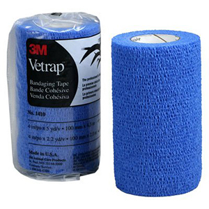 3M Vetrap Bandaging Tape - 4 in x 5 yd, Blue