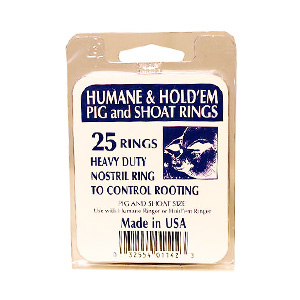Humane & Hold'em Pig & Shoat Rings - 25 ct