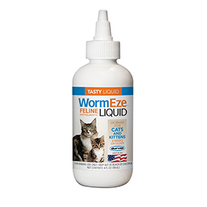 WormEze Liquid Dewormer for Cats & Kittens - 4 oz