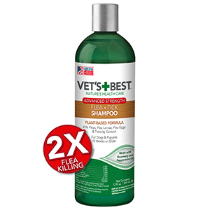 Vet's Best Flea + Tick Shampoo Advanced Strength - 12 oz