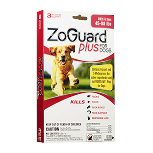 ZoGuard Plus for Dogs 45-88 lb (3 Pack)