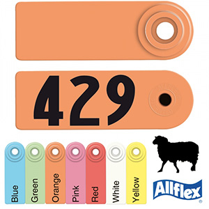 Allflex Ear Tag Sheep Male/Female - Orange 76-100 (25 Pack)