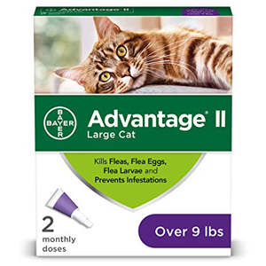 Advantage II Flea Treatment for Cats Over 9 lb (2 Pack)