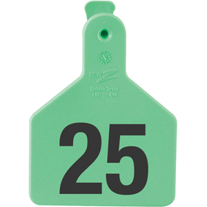 Z Tags No-Snag Calf Ear Tags - Green 1-25 (25 Pack)