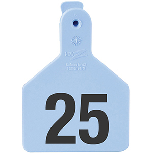 Z Tags No-Snag Calf Ear Tags - Blue 1-25 (25 Pack)