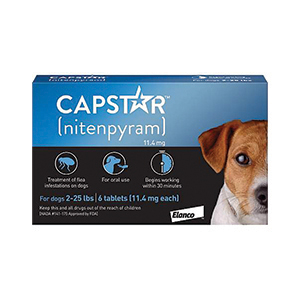 Capstar Flea Tablets for Dog/Cat 2-25 lb - 6 ct