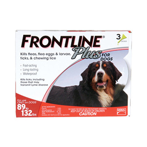 Frontline Plus for Extra Large Dog 89-132 lb (3 Pack)