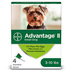 Advantage II Flea Treatment for Dogs 3-10 lb (4 Pack)