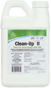 Clean-Up II Pour-On Insecticide for Cattle & Horses - 0.5 gal