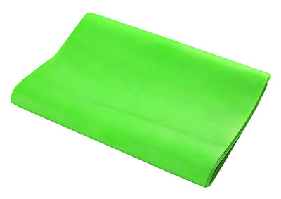 Val-u-Band Resistance Bands, Pre-Cut Strip, 5', Lime-Level 3/7, Contains Latex