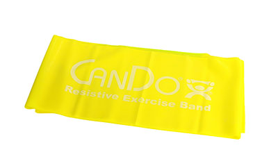 CanDo Low Powder Exercise Band - 5' length - Yellow - x-light