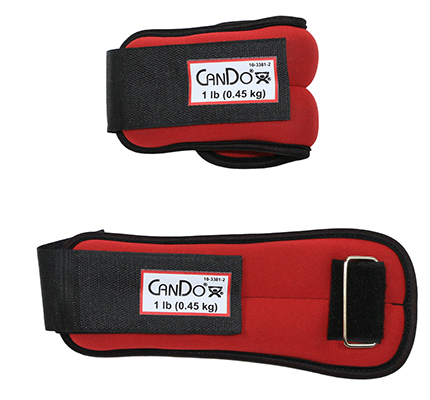CanDo Weight Straps - 2 lb Set (2 each: 1 lb weight) - Red