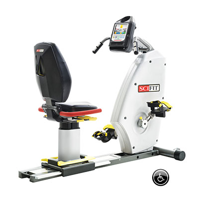 SciFit IF ISO7000R Recumbent Bike, Low Support Boots, Premium Seat