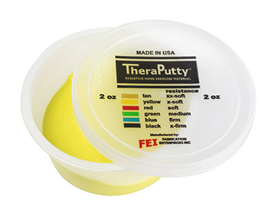 CanDo Antimicrobial Theraputty Exercise Material - 2 oz - Yellow - X-soft