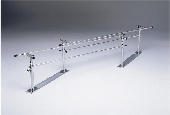 Parallel Bars, steel base, folding, height and width adjustable, 7' L x 16" - 24" W x 22" - 36" H