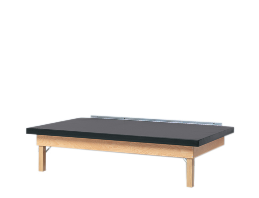 Wooden Platform Table - Wall Mounted, Folding, Upholstered, 6' x 3' x 21"