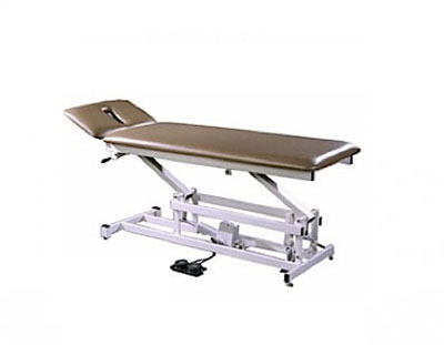 Tri W-G Treatment Table, Motorized Hi-Lo 2 sect with 3pc head, 27" x 76", 400 lb capacity